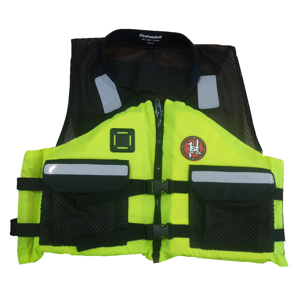 First Watch AV-5001 Crew Vest - Hi-Vis Yellow - Large to XL AV-5001-HV-L/XL