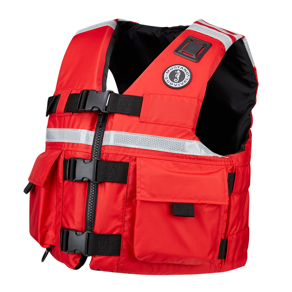 Mustang SAR Vest w/SOLAS Reflective Tape - Red - Large MV5606-4-L-216