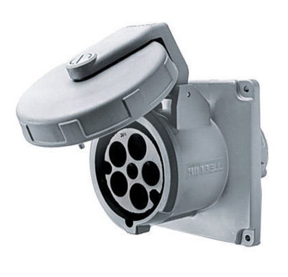 Hubbell M5100R7 100A 480V 5-Wire Receptacle M5100R7