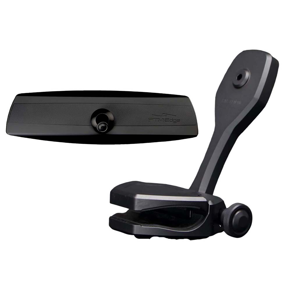 PTM Edge Mirror/Bracket Kit w/VR-140 Elite Mirror & ZXR-361 (Black) P12848-1361TEBBK