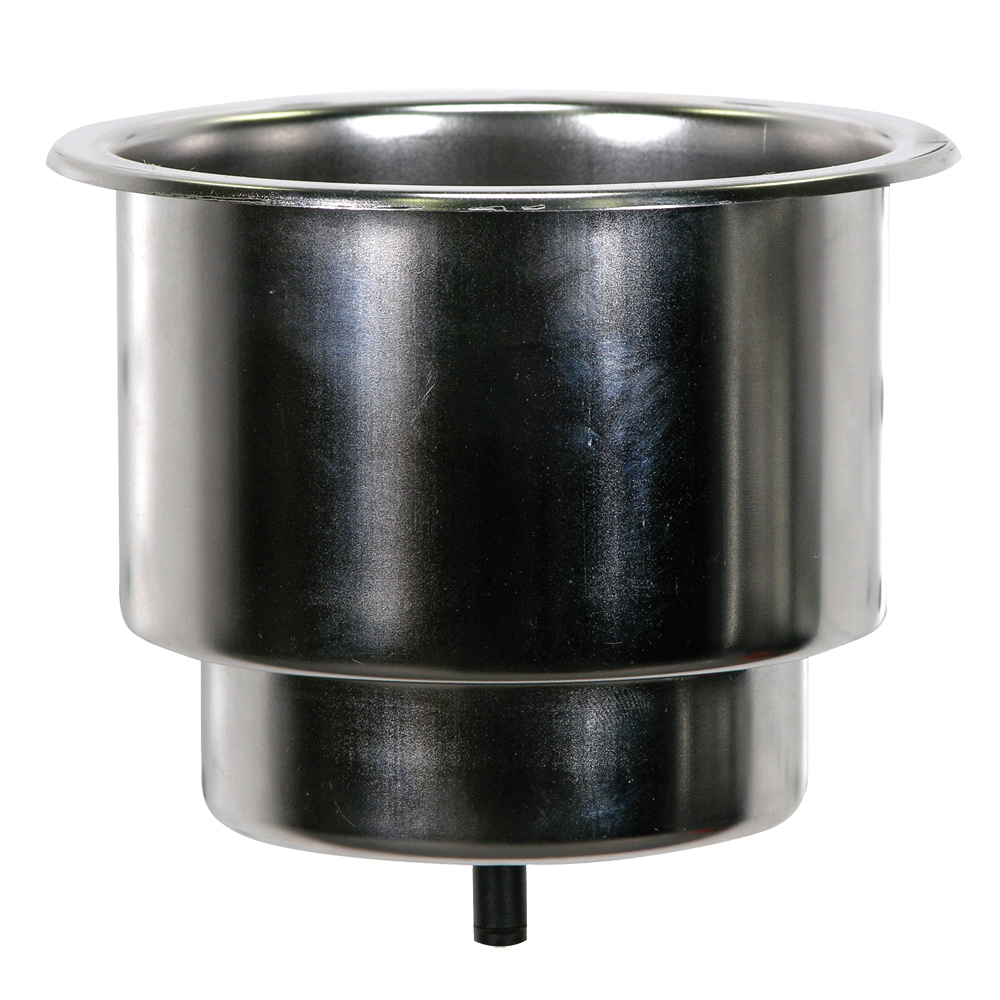 Whitecap Flush Cupholder w/Drain - 302 Stainless Steel S-3511C