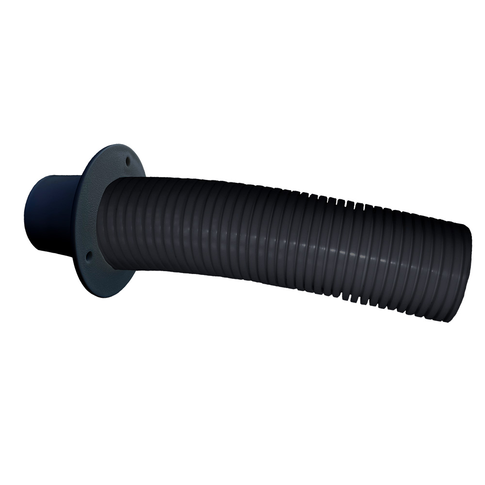 Trident Marine 4' Black Stern Flex Hose w/Transom Flange TFK-4