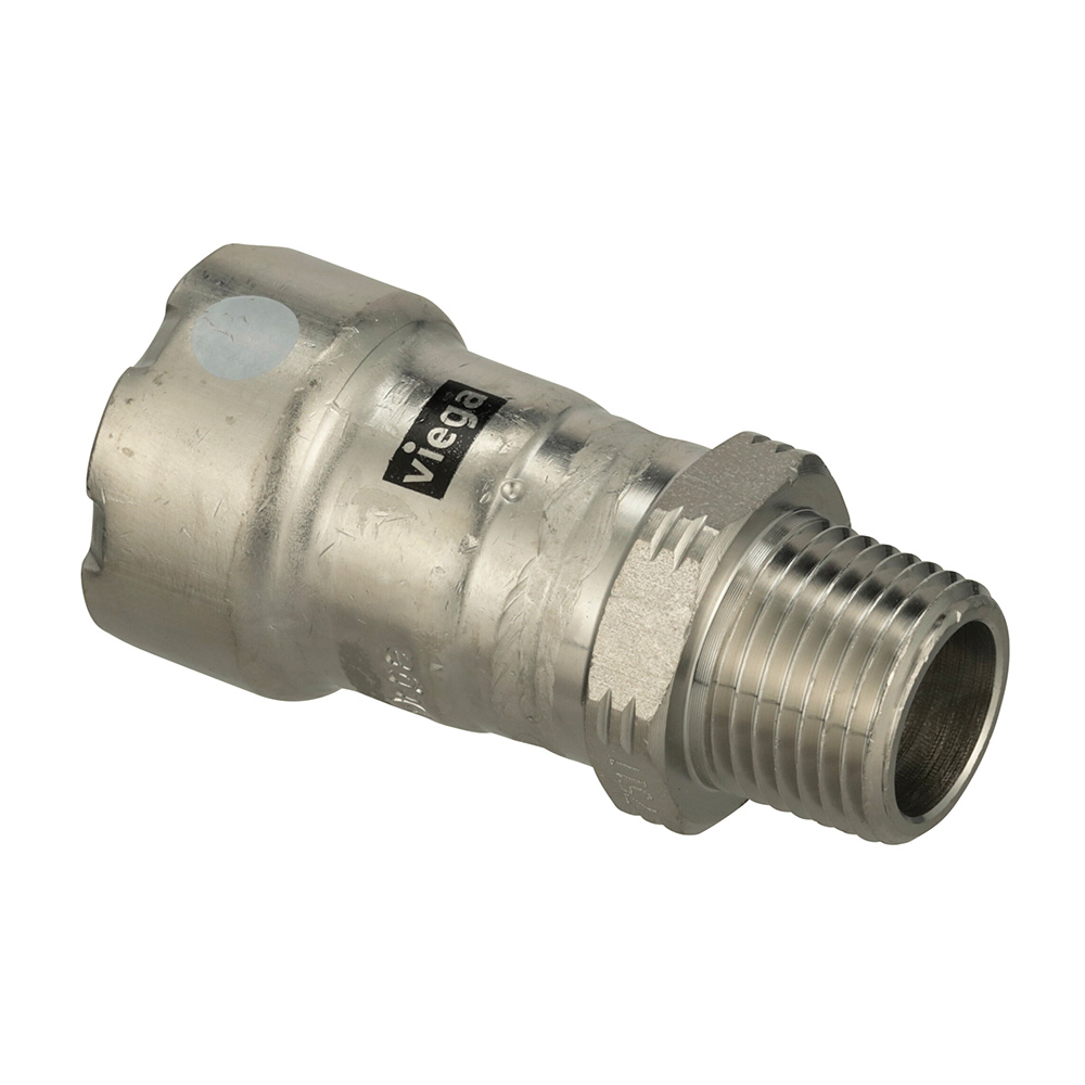 Viega MegaPress 316 FKM MPT Adapter - 1-1/4" x 1-1/4" (MPT) 91225