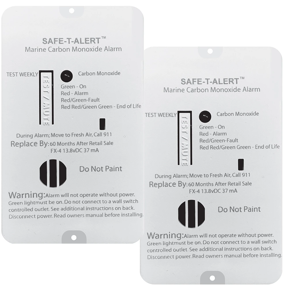 Safe-T-Alert FX-4 Carbon Monoxide Alarm - 2-Pack FX-4MARINE2-PACK