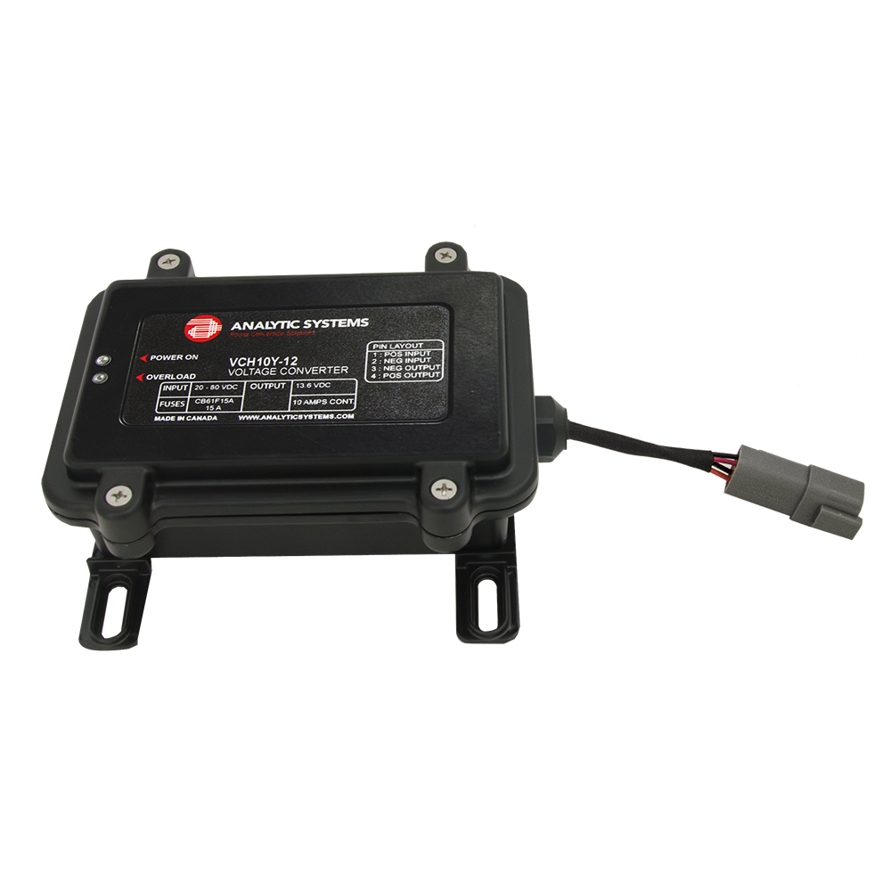 Analytic Systems Waterproof IP66 DC Converter 10A, 24V Out, 30-80V In, Ruggedized VCH10W-24