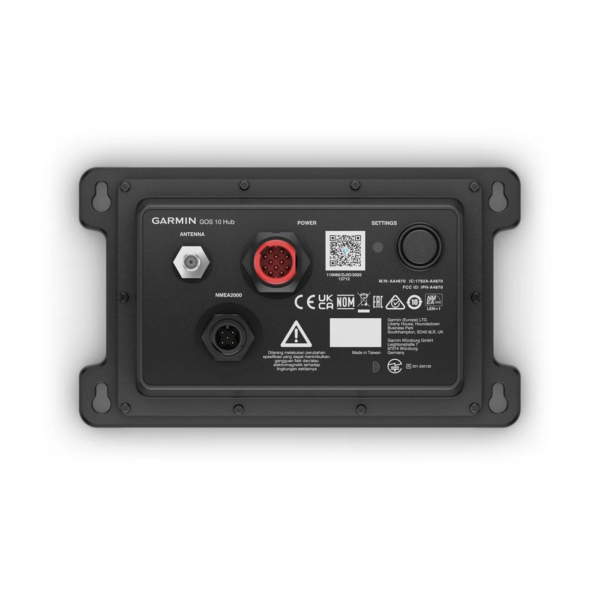 Garmin GOS 10 Engine Cutoff Hub, For Garmin OnBoard System, Wireless MOB Tags, NMEA 2000, 10-35V, IPX7, Bluetooth