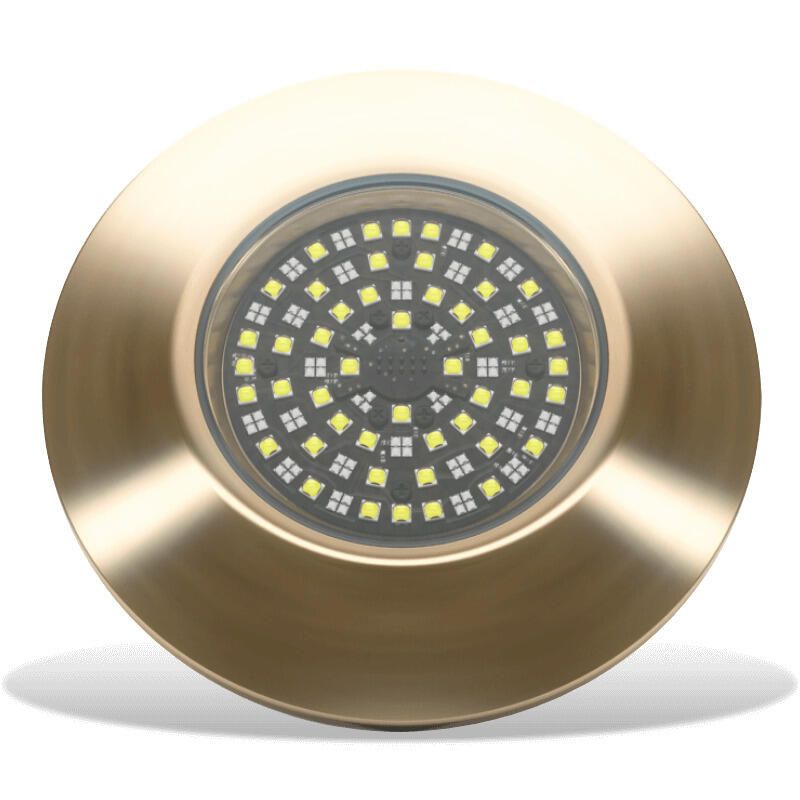 Lumishore SUPRA THX1604 Thru-Hull Underwater LED Light, 20-31V, Dual Color Blue/White Light, 20,000 Fixture Lumens, IP68, Marine Bronze Body
