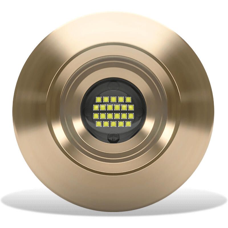 Lumishore ORA TIX204 Interchangeable Thru-Hull Underwater LED Light, Green Light, 12/24V DC, 60 Deg Beam, Marine-Grade Aluminum Bronze Housing, Built-In Driver