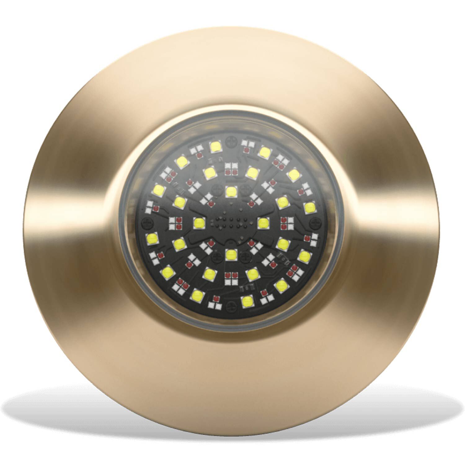 Lumishore EOS TIX804 Interchangeable Thru-Hull LED Light, RGBW, 10.5-31V DC, 12,000 lm White Output, 110° Beam, Marine Bronze Body