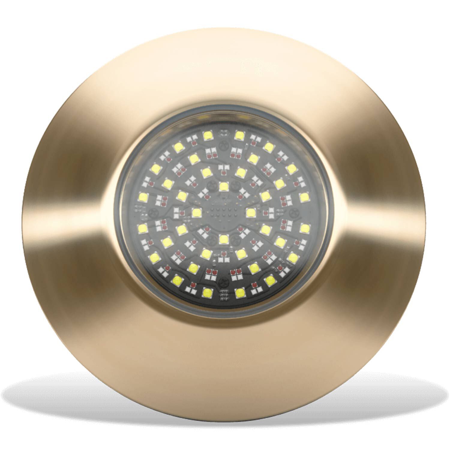 Lumishore EOS TIX1604 Thru-Hull Underwater LED Light, Interchangeable, RGBW, 20-31V DC, IP68, 17,500 Lumens, 110 Degree Beam, Marine Bronze Body