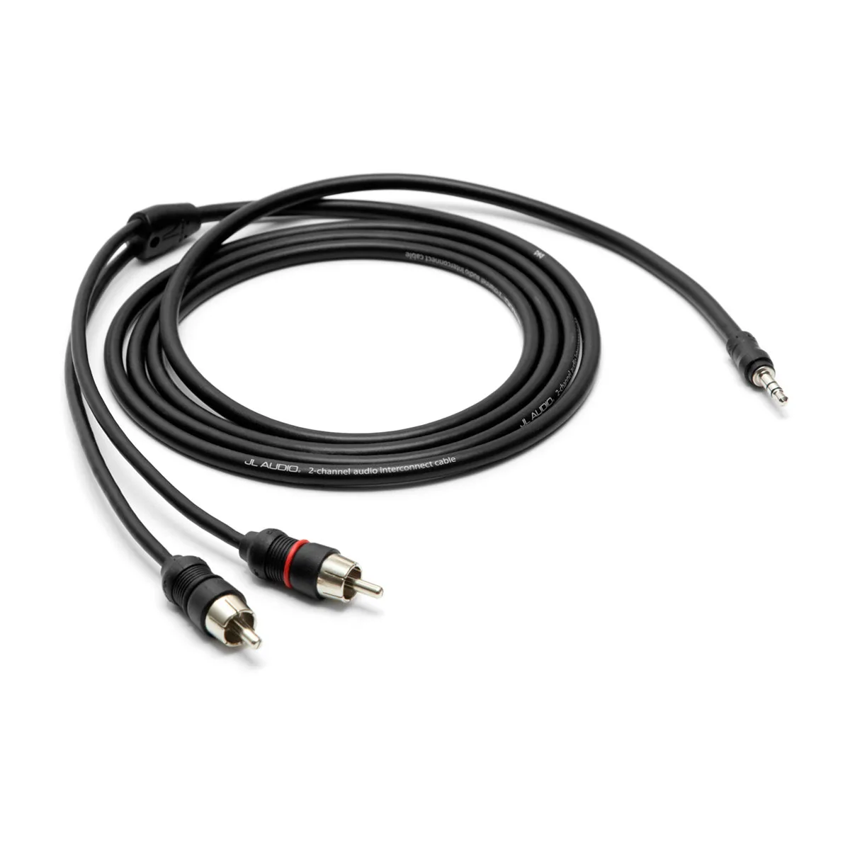 JL Audio XD-MINIRCA-6 3.5mm Mini-to-2 RCA Interconnect Cable, 6 ft