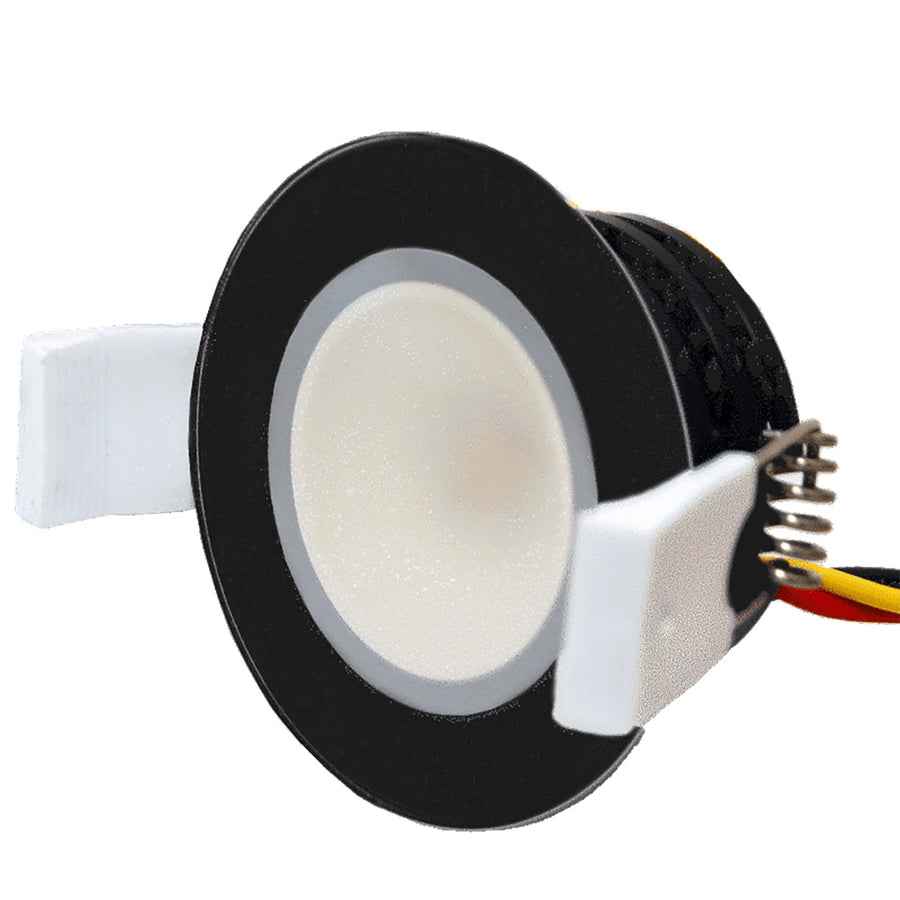 Lumishore LUX DL50 Downlight, 5W, 10.5-31V DC, IP68, CRGBW, Tunable White 2700K-6500K, Black Bezel