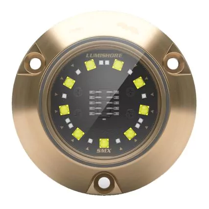 Lumishore ECLIPSE SMX24 LED Surface Mount Underwater Light, Dual-Color Blue/White, 12/24V, 3,100 lm