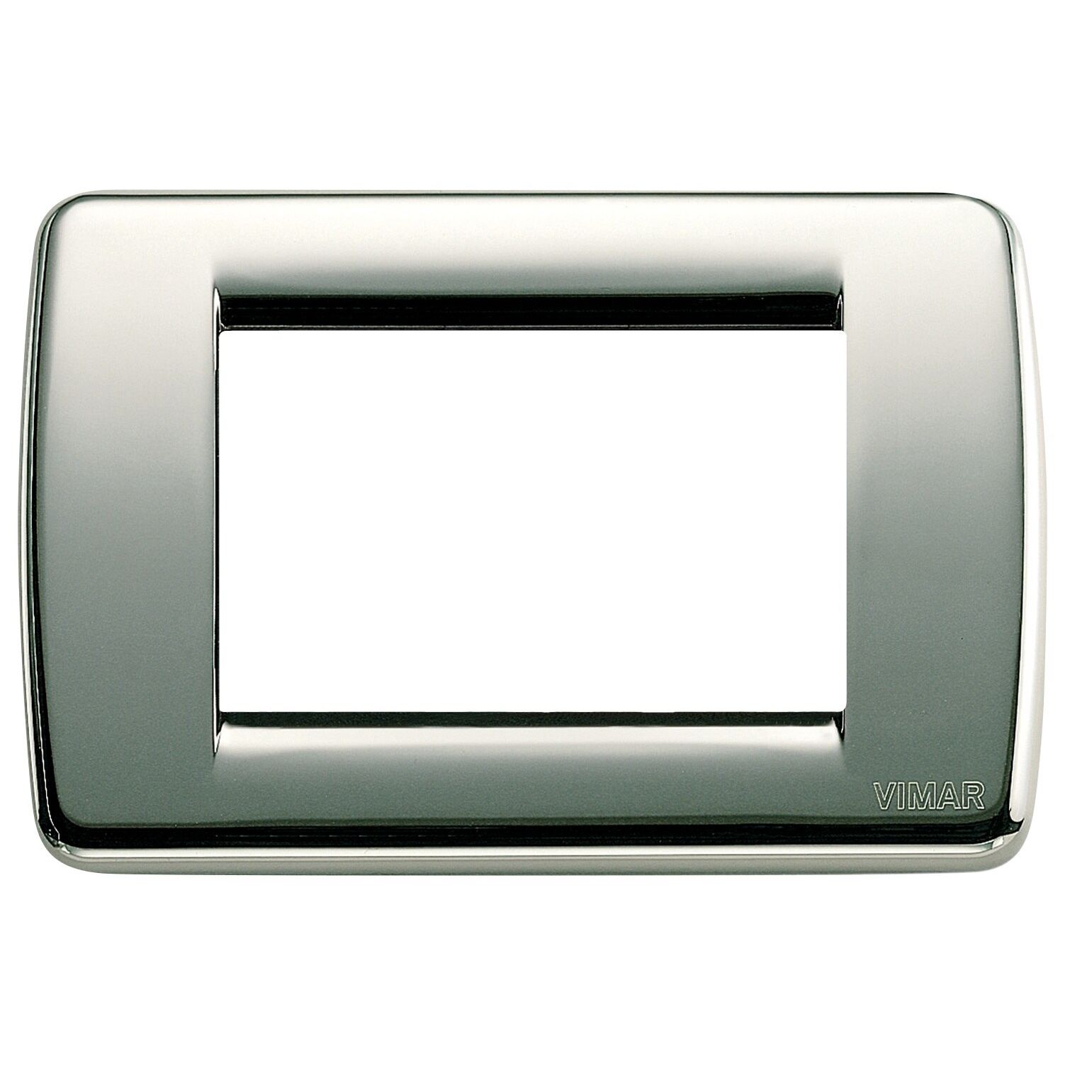 Vimar Idea Rondo 3-Module Cover Plate, Technopolymer, Chrome 36