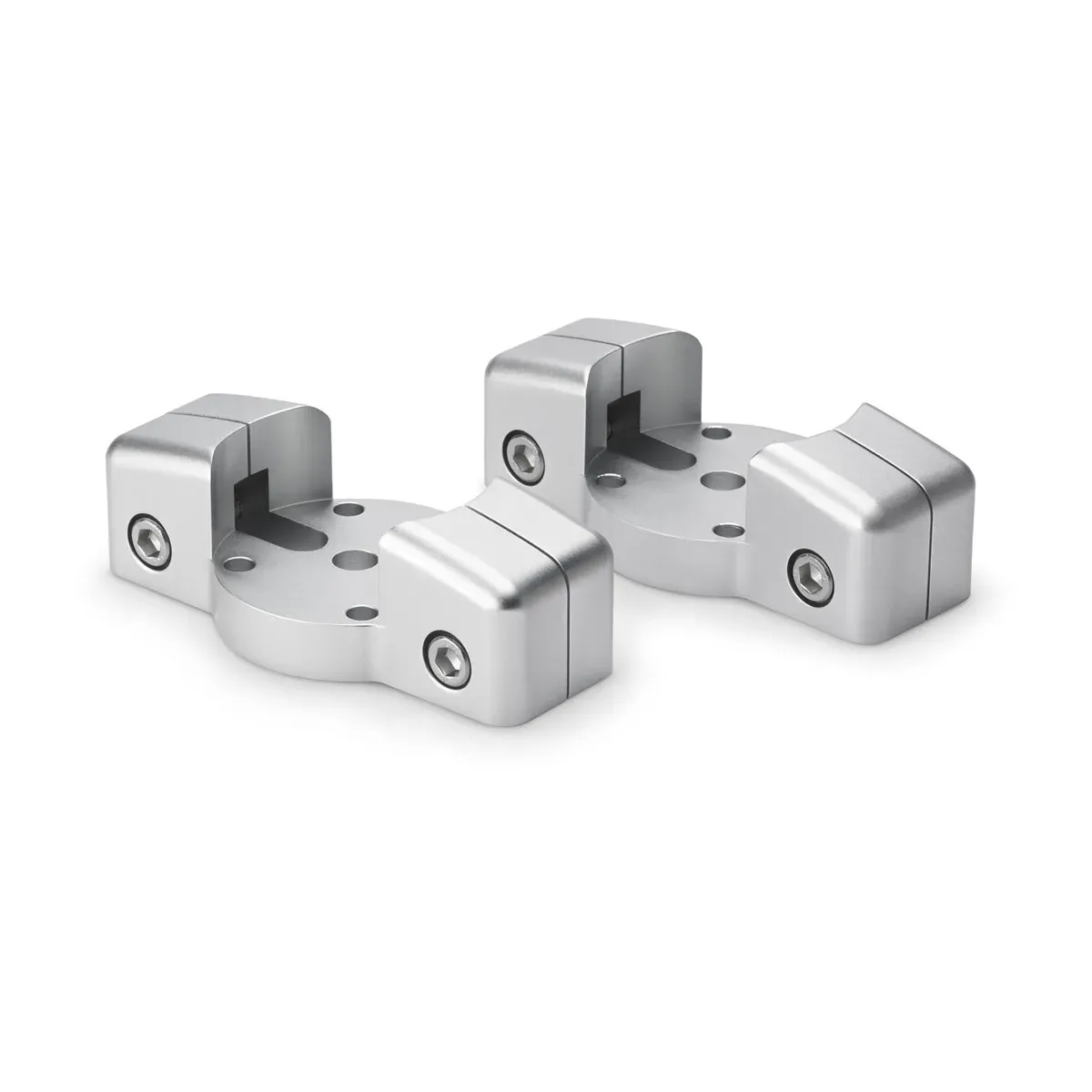 JL Audio Mount Fixture for Enclosed Tower Speaker, For ETXv3 Enclosures, Marine-Grade Aluminum, Clear Anodized Finish, Sold in Pairs