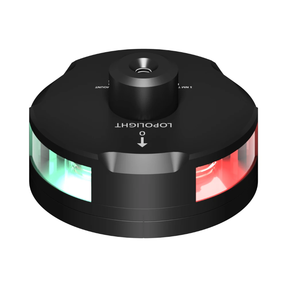 Lopolight Tri-Color Navigation Light, Windex Mount with Light, Flat Base, 1NM, 10-32VDC, IP68
