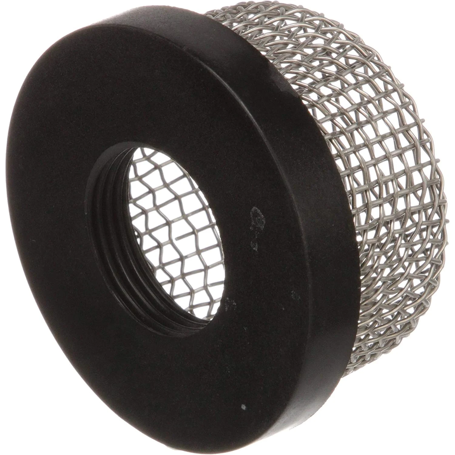 Attwood Marine Mesh Strainer, For 3/4 in Aerator Inlet and 3886-1 Thru-Hull, Stainless Steel Mesh, Black PVC Base