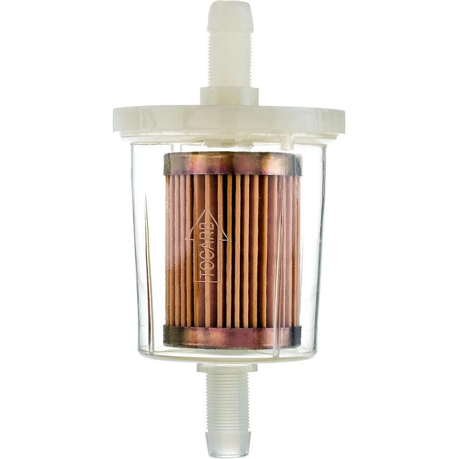 Attwood Marine Outboard Fuel Filter, 3/8 in Lines, 40 Micron, Clear Body