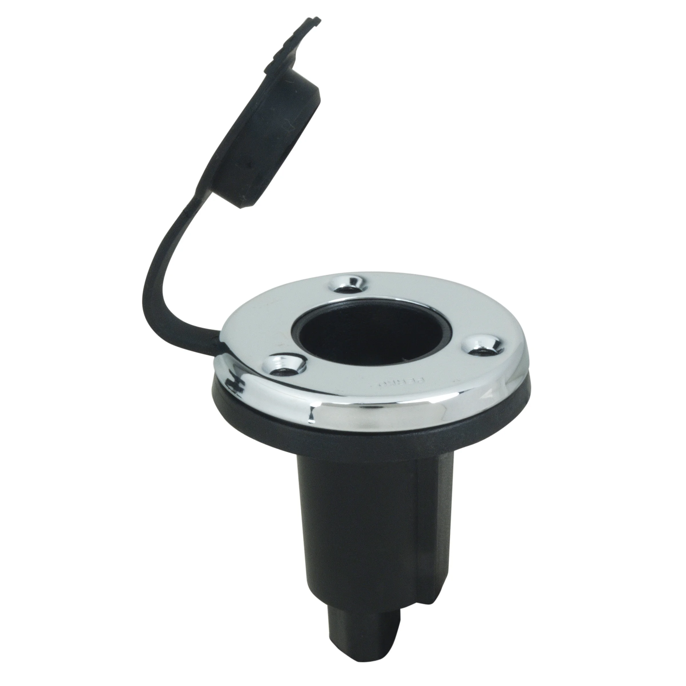 Perko 1045 Plug-In Pole Light Base, 2-Pin, 0° Rake, 2-1/4 in OD