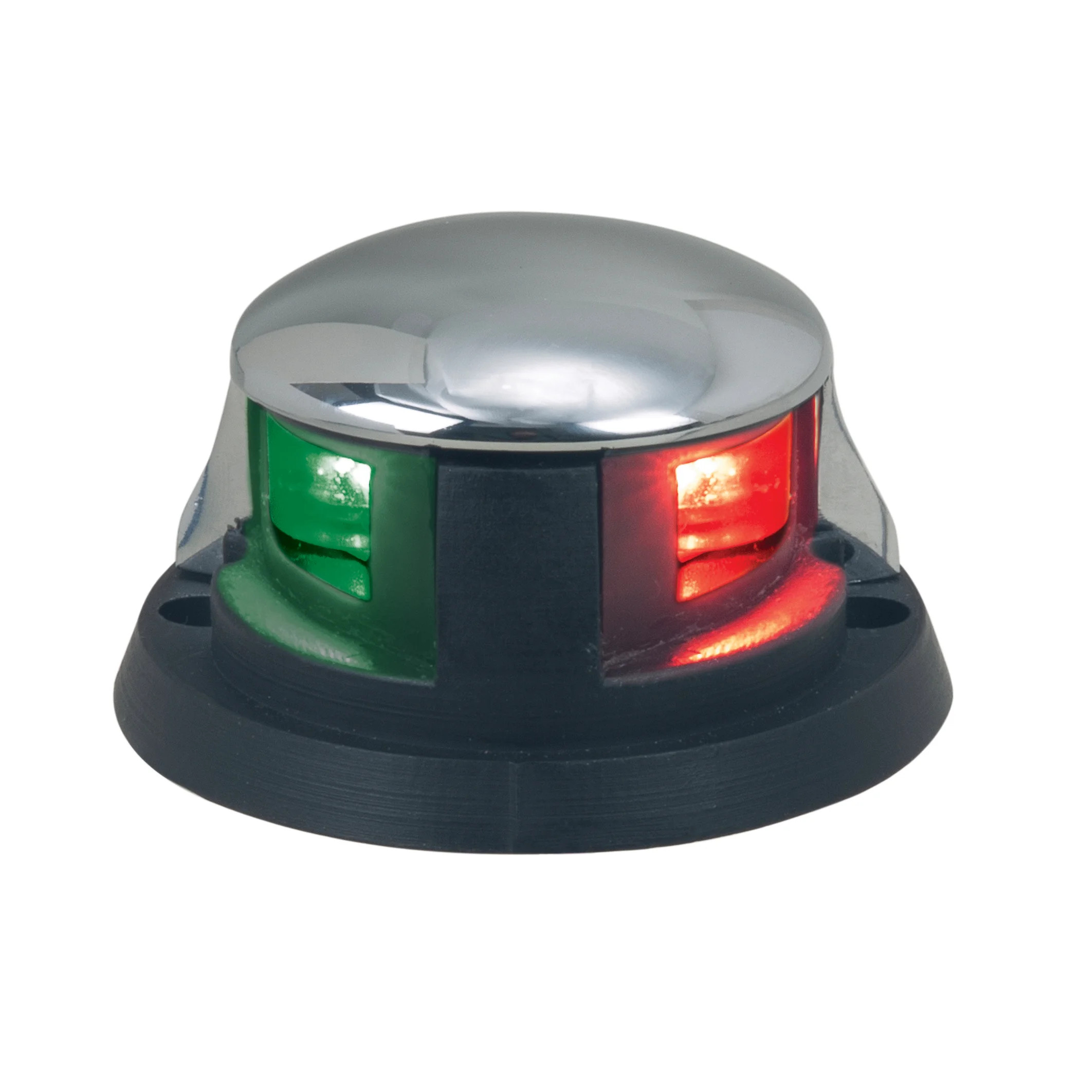 Perko 0647 Bi-Color LED Navigation Light, 12V, 2NM, Horizontal Mount, Chrome-Plated Zinc