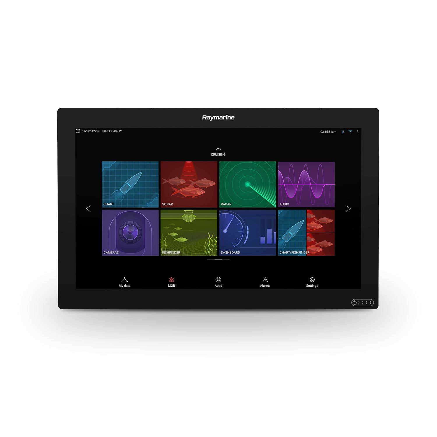 Raymarine Axiom XL 19 Multifunction Display, 18.5 in FHD IPS, 12/24V, IPX6/IPX7, NMEA 2000