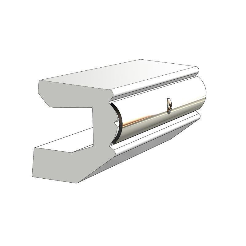 TACO Marine Rigid Vinyl Rub Rail, 1-3/4 x 1-11/16 in, 20 ft, Arctic White