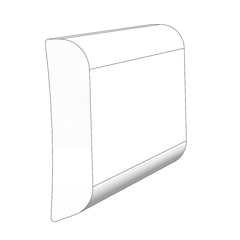 TACO Marine Commercial Rigid Vinyl Rub Rail, White Color, 3 in x 3/4 in, 20 ft