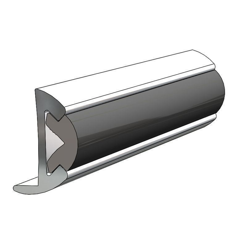 TACO Marine Aluminum Rub Rail, 1-1/8 in x 5/8 in, Brite, 12 ft