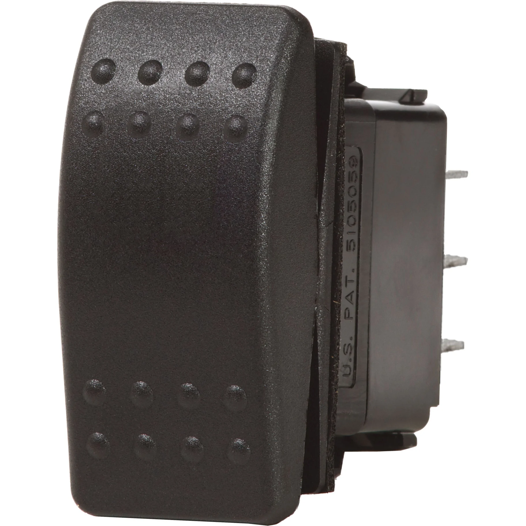 Blue Sea Systems Contura II Rocker Switch, Black Actuator, 20A @ 12V, 15A @ 24V
