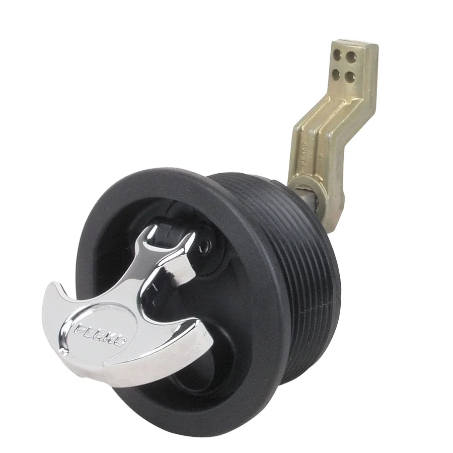 Perko Surface Mount T-Handle Latch, Non-Locking, 2-1/2 in Hole, 1/8-3/4 in Surfaces