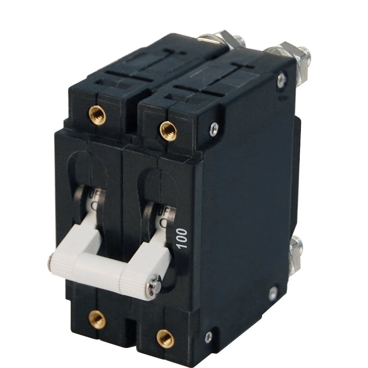 Blue Sea Systems C-Series Double Pole AC Toggle Circuit Breaker, 120/240V, 5000A Interrupt