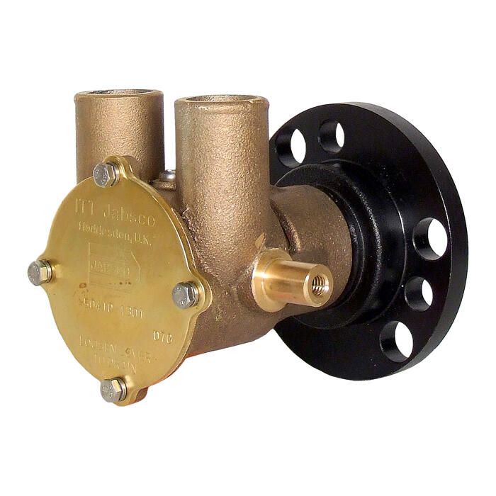 Jabsco 50410 Series Self-Priming Engine Cooling Pump, Bronze Body, Neoprene Impeller, SS316 Shaft, 1-1/4 in Hose Barb Ports