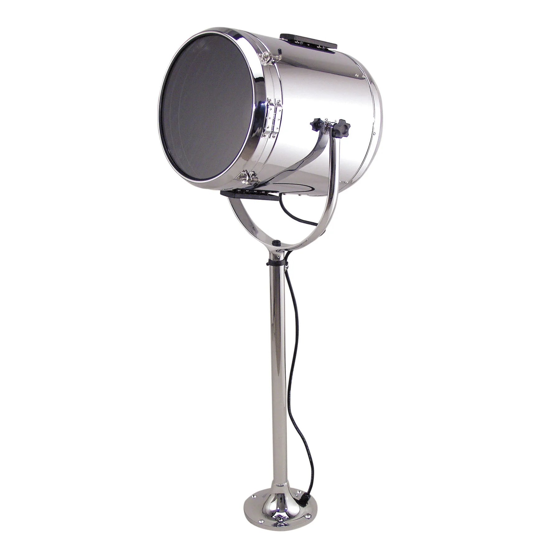 Perko 0883 Series Solar-Ray Deck Control Searchlight, High Pedestal, 8 in Base Diameter