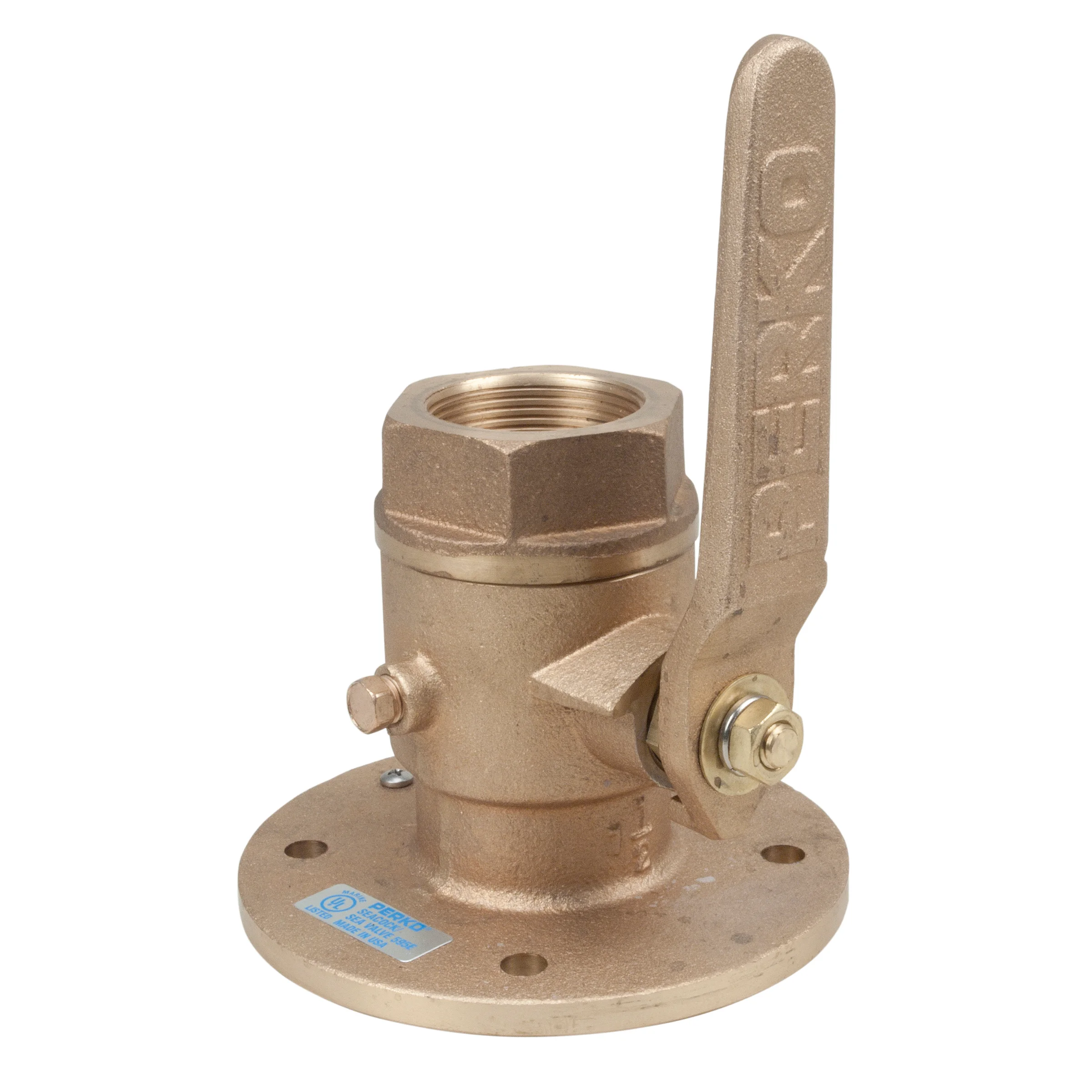 Perko 0805 Seacock Body, Ball Valve Design, Cast Bronze