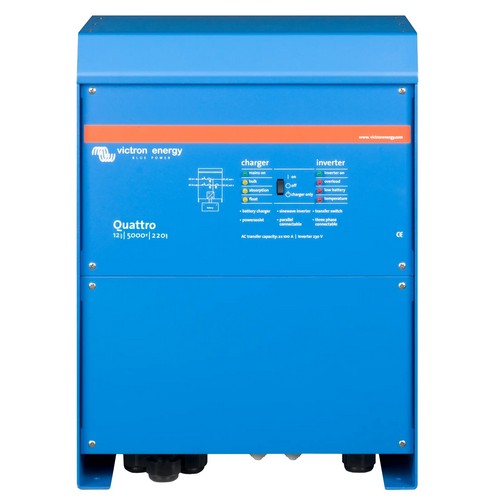 Victron Energy Quattro 12/5000/220-100/100 Inverter Charger, 120V, VE.Bus