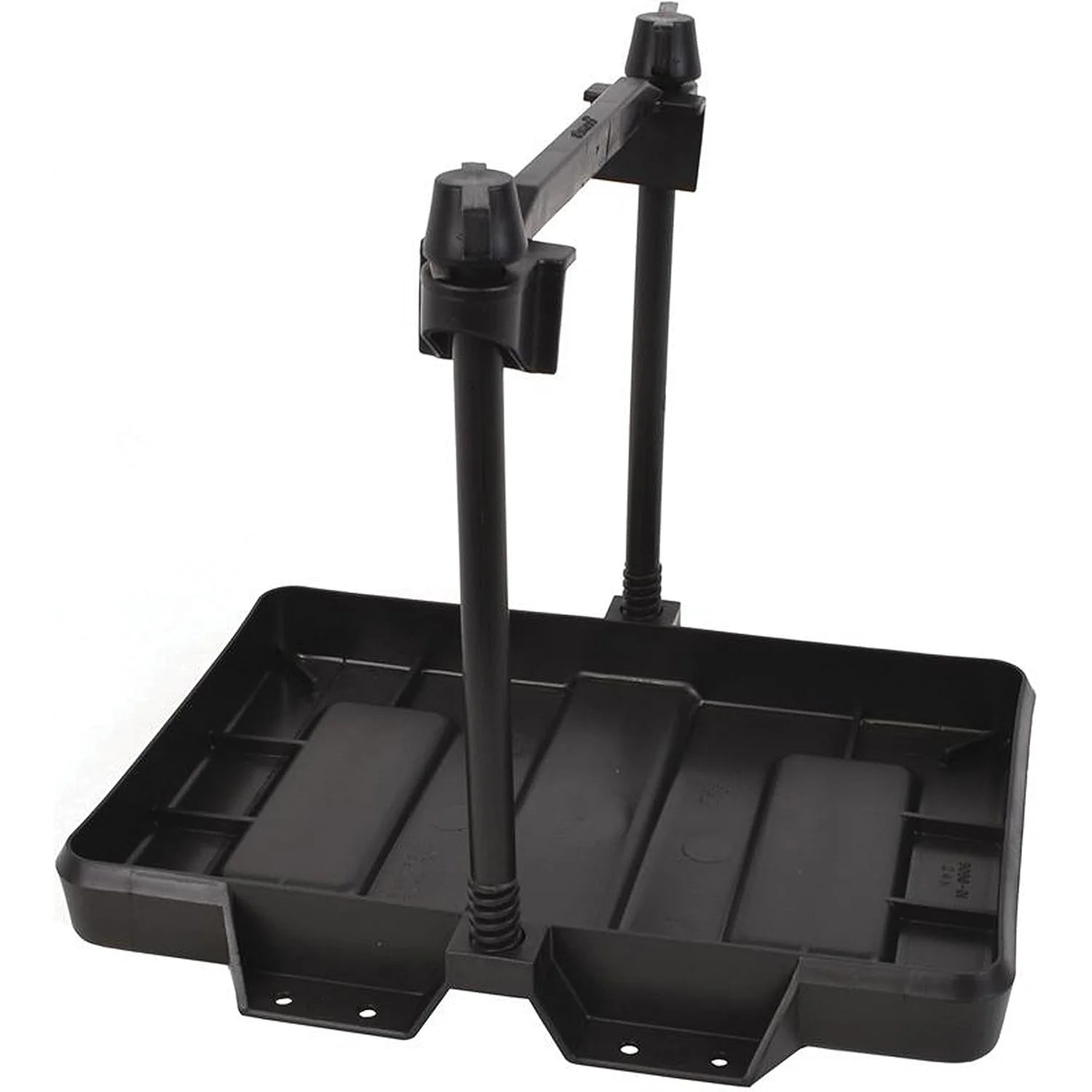 Attwood Marine Low Profile Adjustable Battery Tray, Black Plastic, ABYC E-10