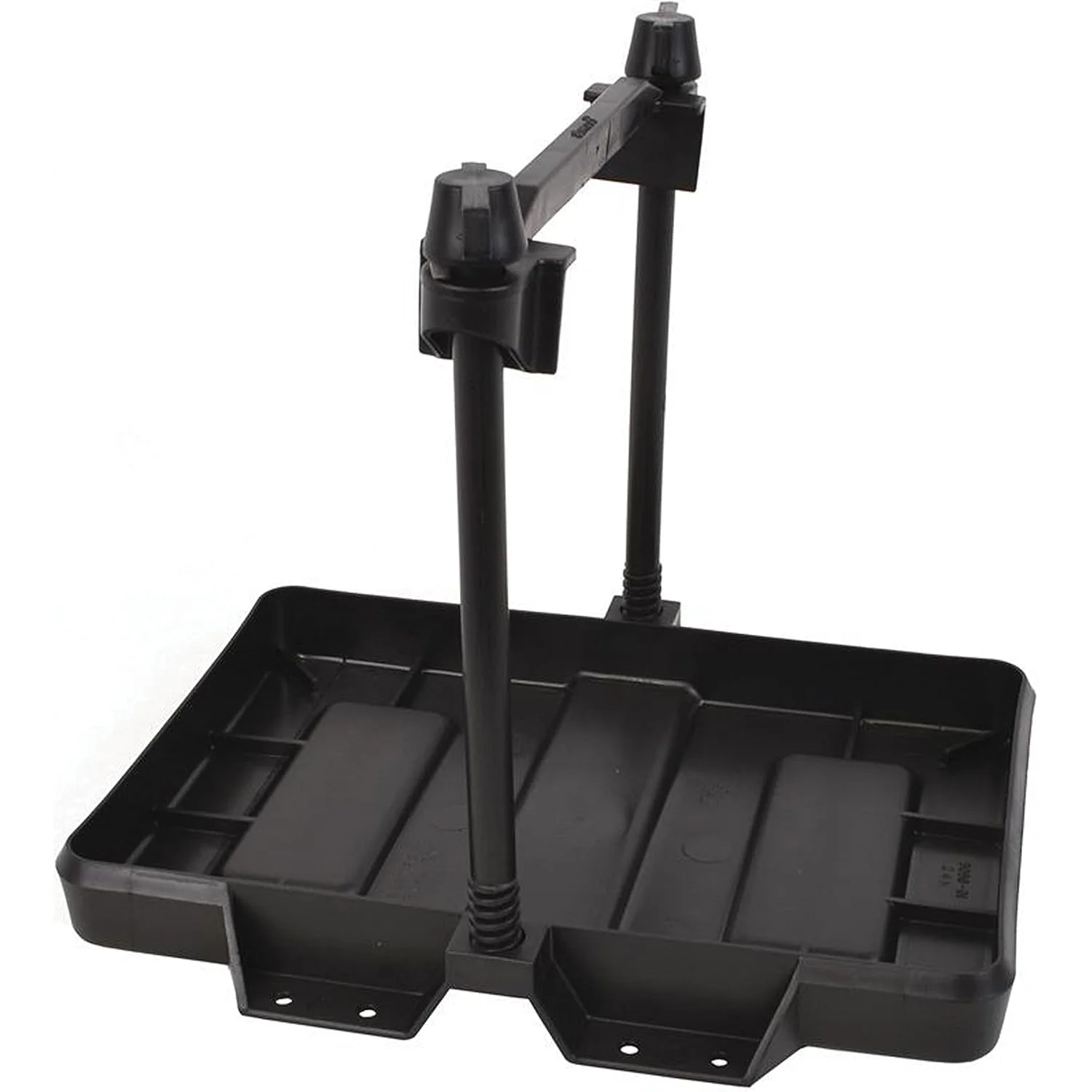 Attwood Marine Low Profile Adjustable Battery Tray, Black Plastic, ABYC E-10