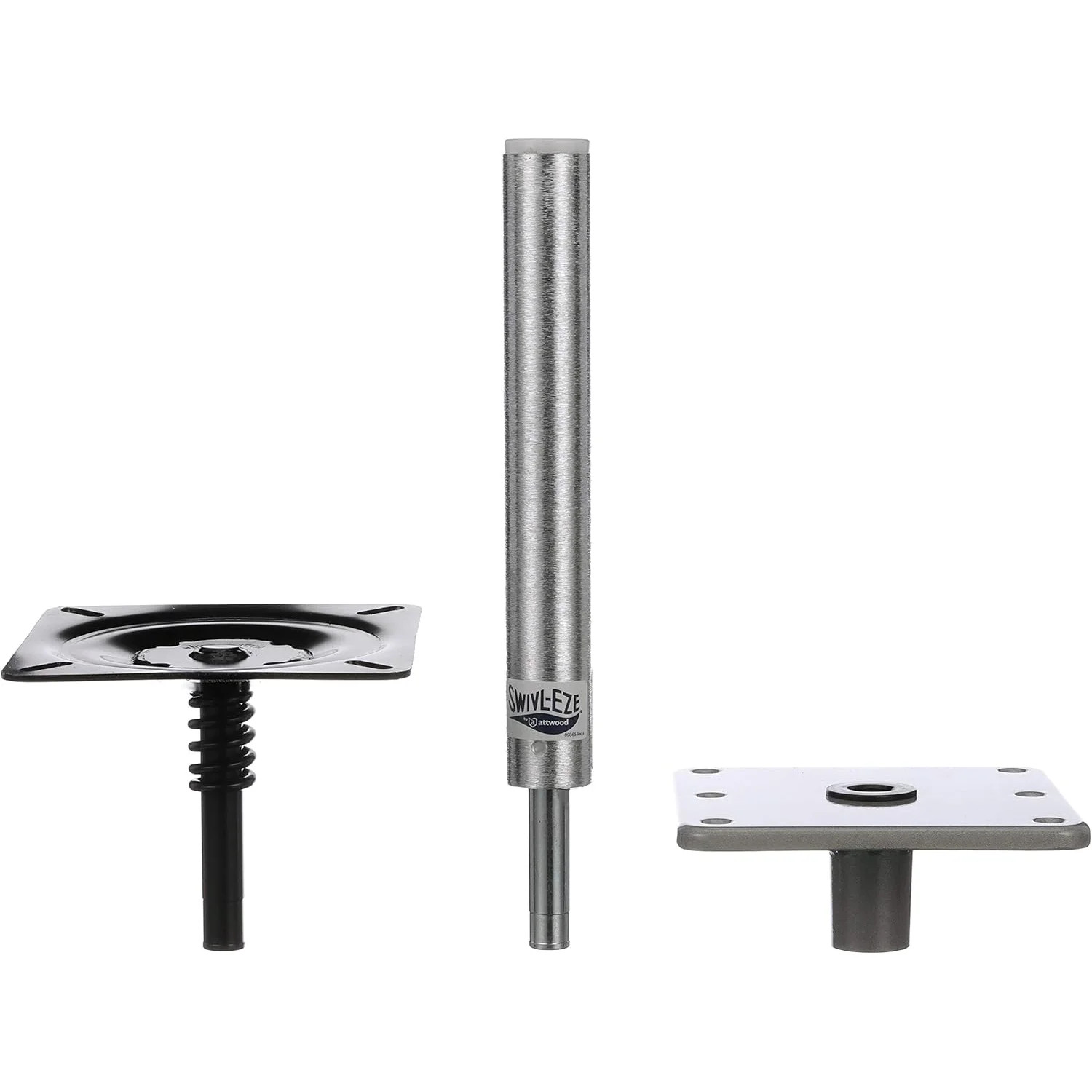 Attwood Marine Lock'N-Pin 3/4 in Pedestal Kit, 11 in Post, 7 x 7 in Base Plate