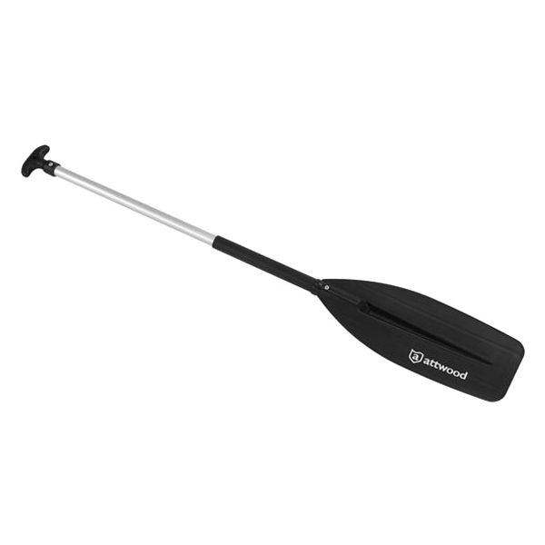 Attwood Marine Aluminum Canoe Paddle, Black Blade, Ergonomic Grip
