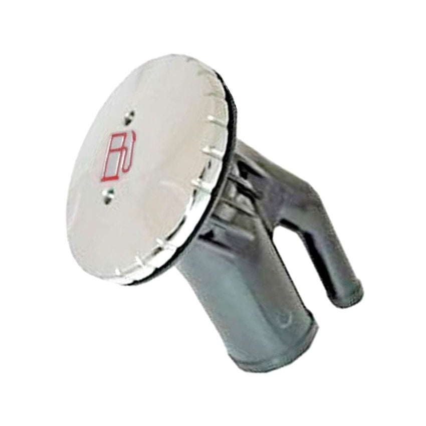 Attwood Marine Round Vented Deck Fill, Angled, 1-1/2 in Fill Hose, 5/8 in Vent Hose