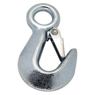 Attwood Marine Fixed Eye Utility Snap Hook, Zinc-Plated Steel, Spring-Loaded Closure