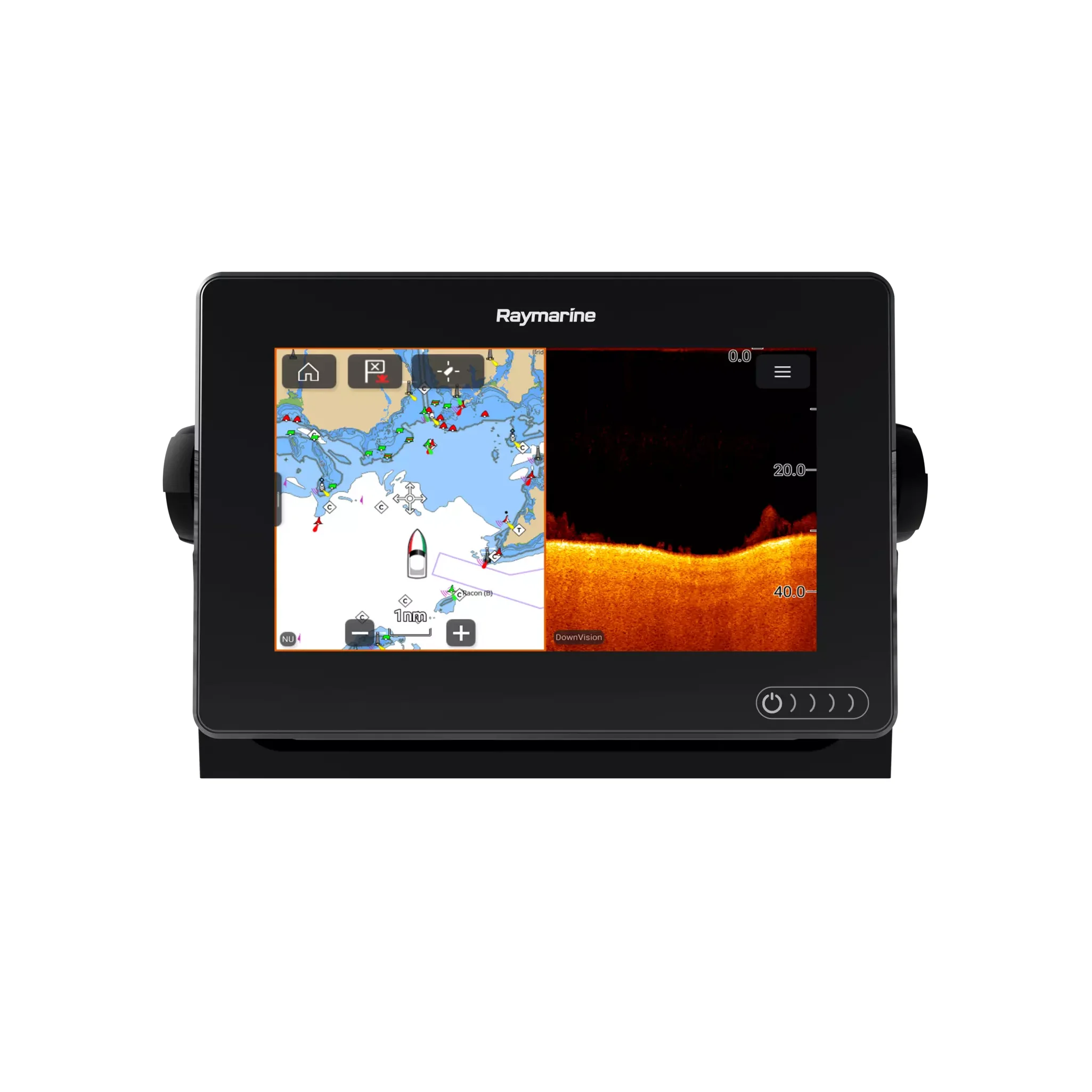 Raymarine Axiom 7 DV Chartplotter with Transducer, 7 in Display, CHIRP DownVision, GPS