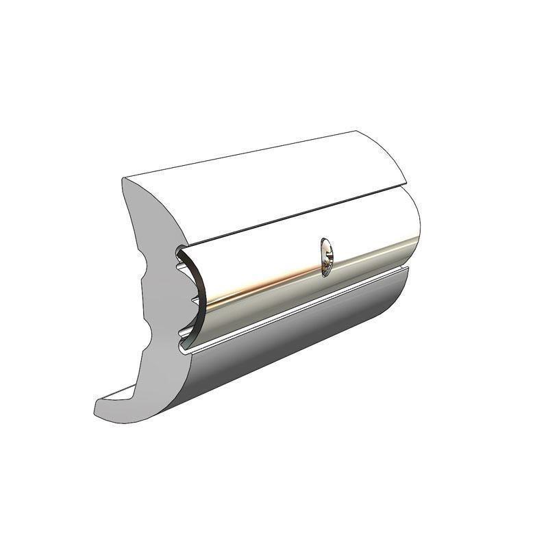 TACO Marine Rigid Vinyl Rub Rail, For S11-4511 Insert, 1-13/16 in x 1 in, 20 ft