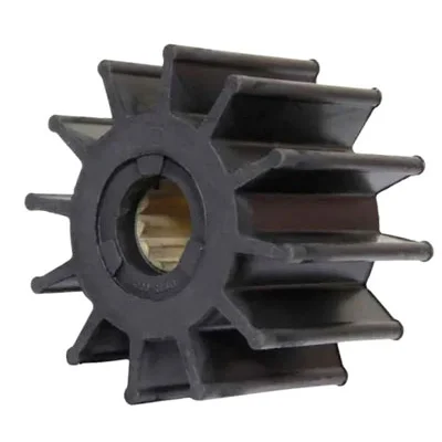 Jabsco Flexible Impeller, 12 Blade, 3-3/4 in x 2-1/2 in x 1 in, Brass Spline Drive