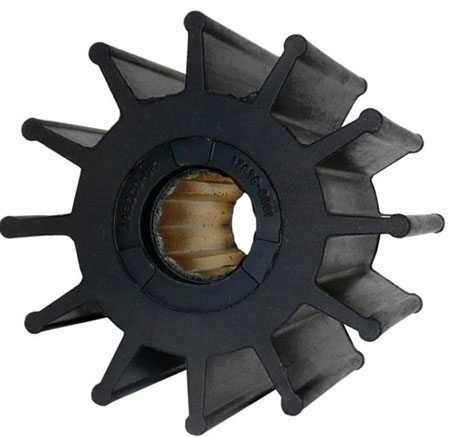 Jabsco 22890 Series 270 Size Flexible Impeller, 12-Blade, 95mm Diameter, 89mm Depth, 25mm Spline Drive