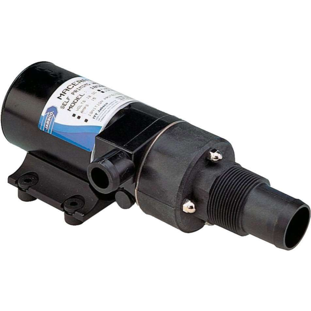 Jabsco 18590 Series Macerator Waste Pump, Self-Priming, Run-Dry Protection