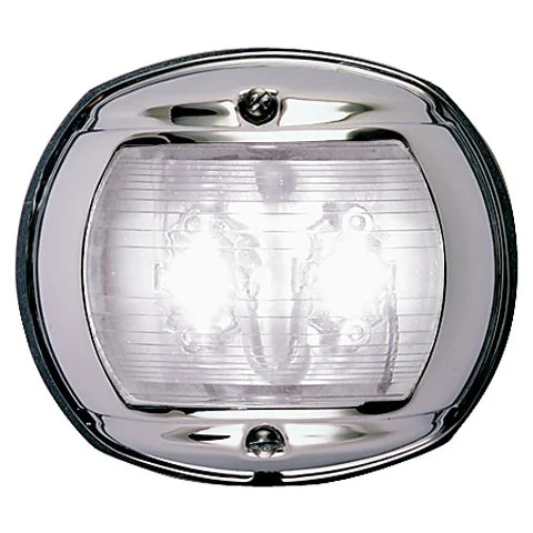 Perko 0170MSN LED White Stern Navigation Light, For Vessels Under 20m, 2nm, 135° Arc, Chrome Plated Brass Top