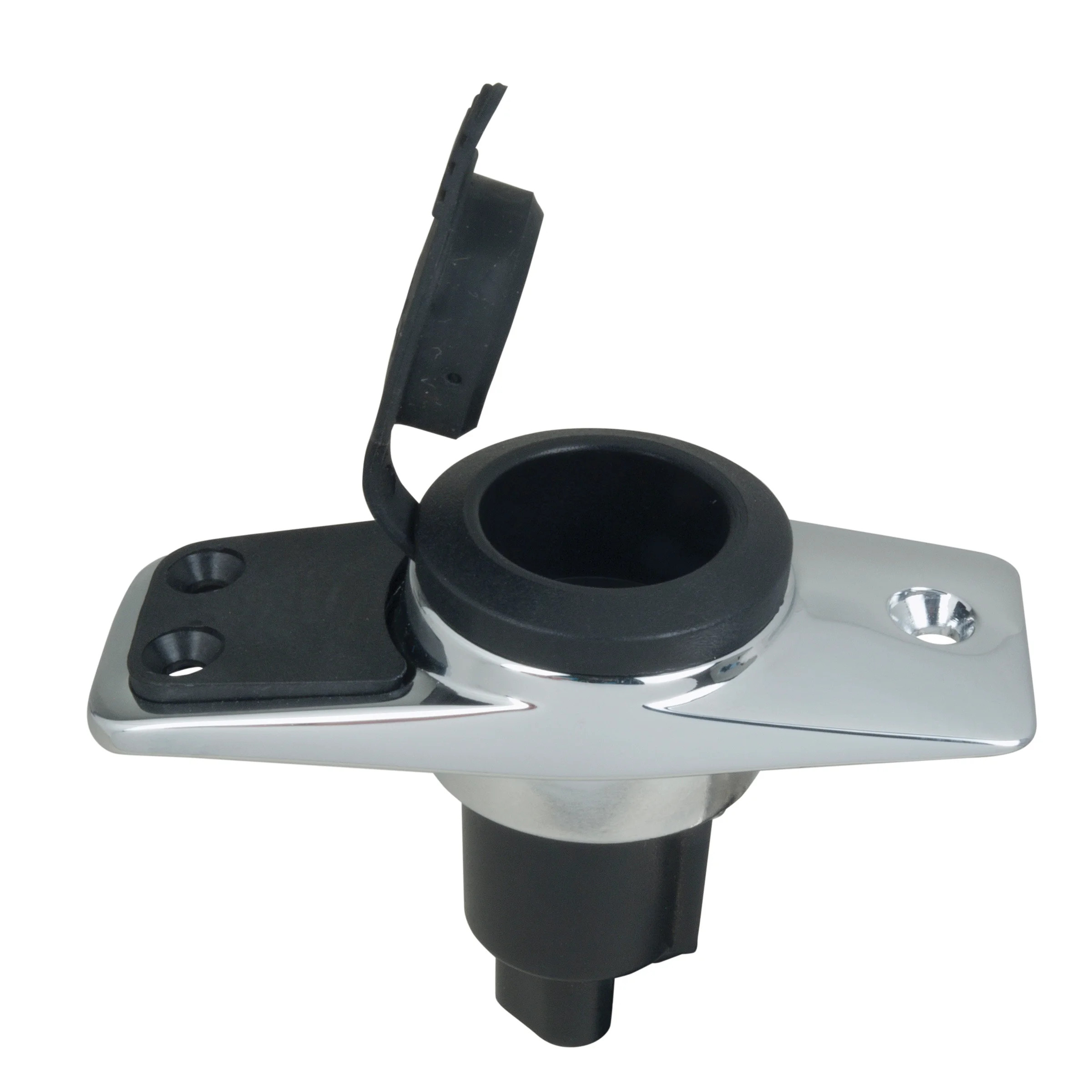 Perko 1060 Plug-In Pole Light Base, For 3/4 in Poles, 5° Rake