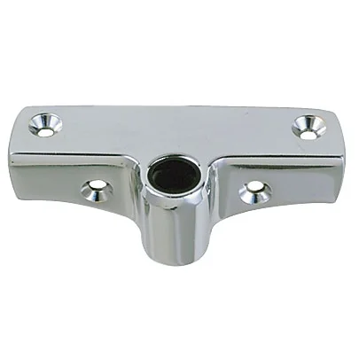 Perko 1186 Edge Mount Rowlock Socket, For 1227, 1262 or 1267 Rowlock Horns, 4 in x 7/8 in x 1-1/8 in, Zinc Alloy, Black Polymer Bearings, #10 Screws, 1 Pair