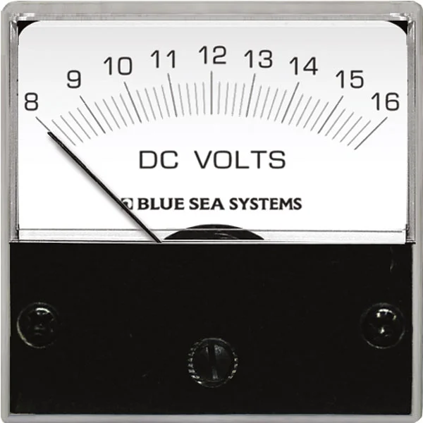 Blue Sea Systems Analog DC Voltmeter, Backlit Meter Face